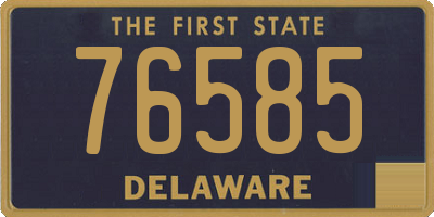 DE license plate 76585