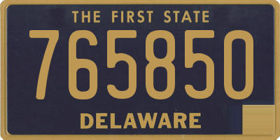 DE license plate 765850