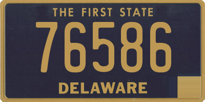 DE license plate 76586