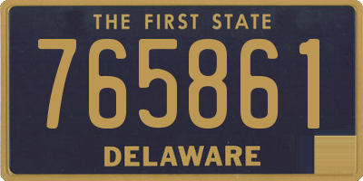 DE license plate 765861
