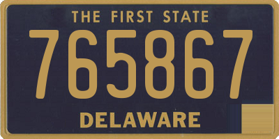 DE license plate 765867