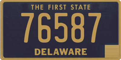 DE license plate 76587