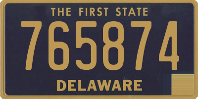 DE license plate 765874