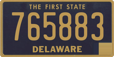 DE license plate 765883