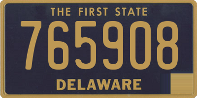 DE license plate 765908