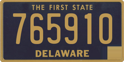 DE license plate 765910
