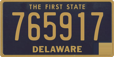 DE license plate 765917