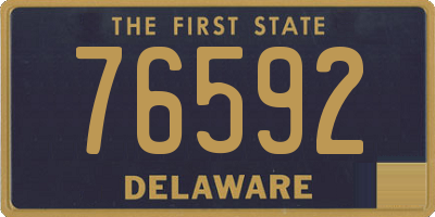 DE license plate 76592
