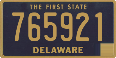 DE license plate 765921