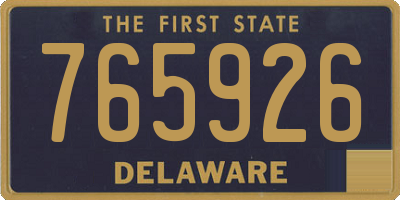 DE license plate 765926