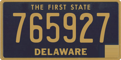 DE license plate 765927
