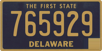 DE license plate 765929