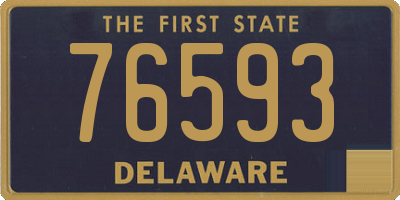 DE license plate 76593