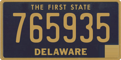 DE license plate 765935