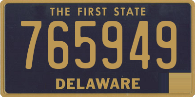 DE license plate 765949