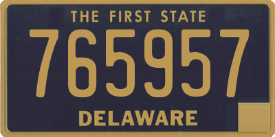 DE license plate 765957