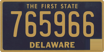 DE license plate 765966