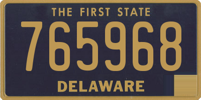 DE license plate 765968