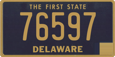 DE license plate 76597
