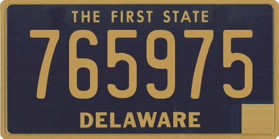 DE license plate 765975