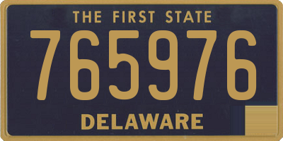 DE license plate 765976