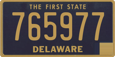DE license plate 765977