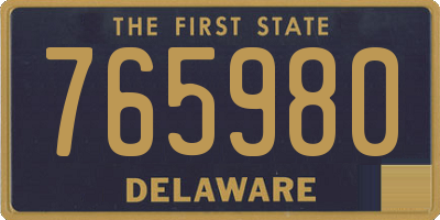 DE license plate 765980