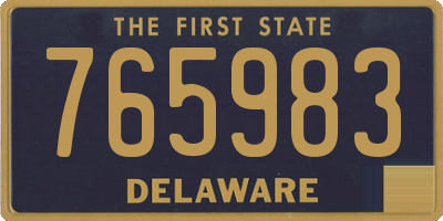 DE license plate 765983
