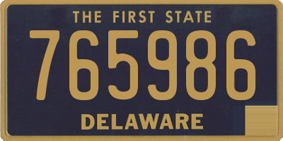 DE license plate 765986