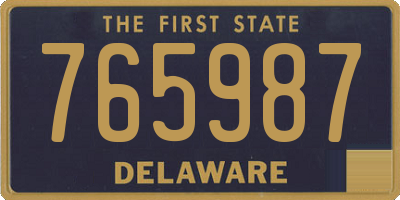 DE license plate 765987