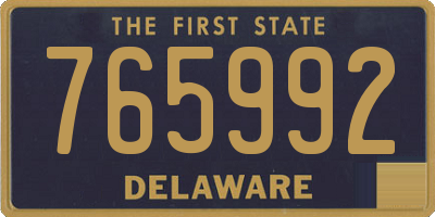 DE license plate 765992