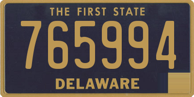 DE license plate 765994