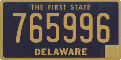 DE license plate 765996