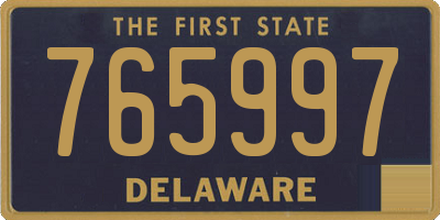 DE license plate 765997