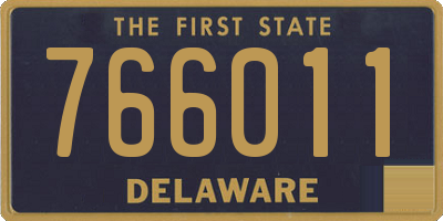DE license plate 766011