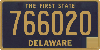 DE license plate 766020