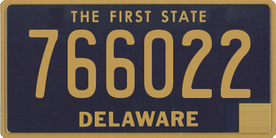 DE license plate 766022