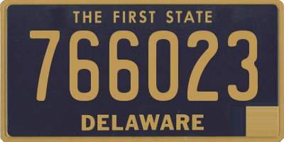 DE license plate 766023