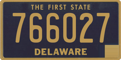 DE license plate 766027
