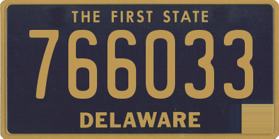DE license plate 766033