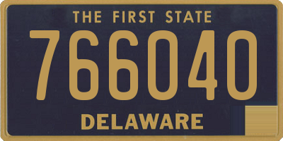 DE license plate 766040