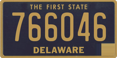 DE license plate 766046