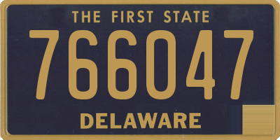 DE license plate 766047