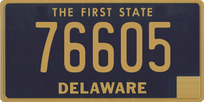 DE license plate 76605