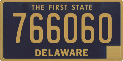 DE license plate 766060