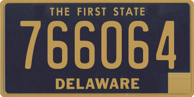 DE license plate 766064