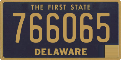 DE license plate 766065
