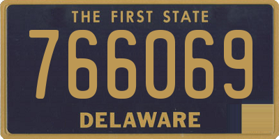 DE license plate 766069