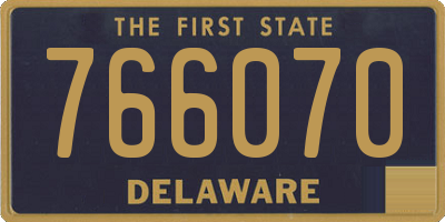 DE license plate 766070