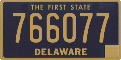 DE license plate 766077